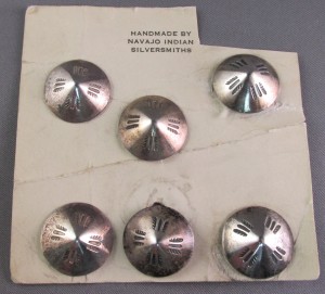 Navajo Indian Silversmith Buttons