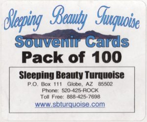 Sleeping Beauty Turquoise Cards