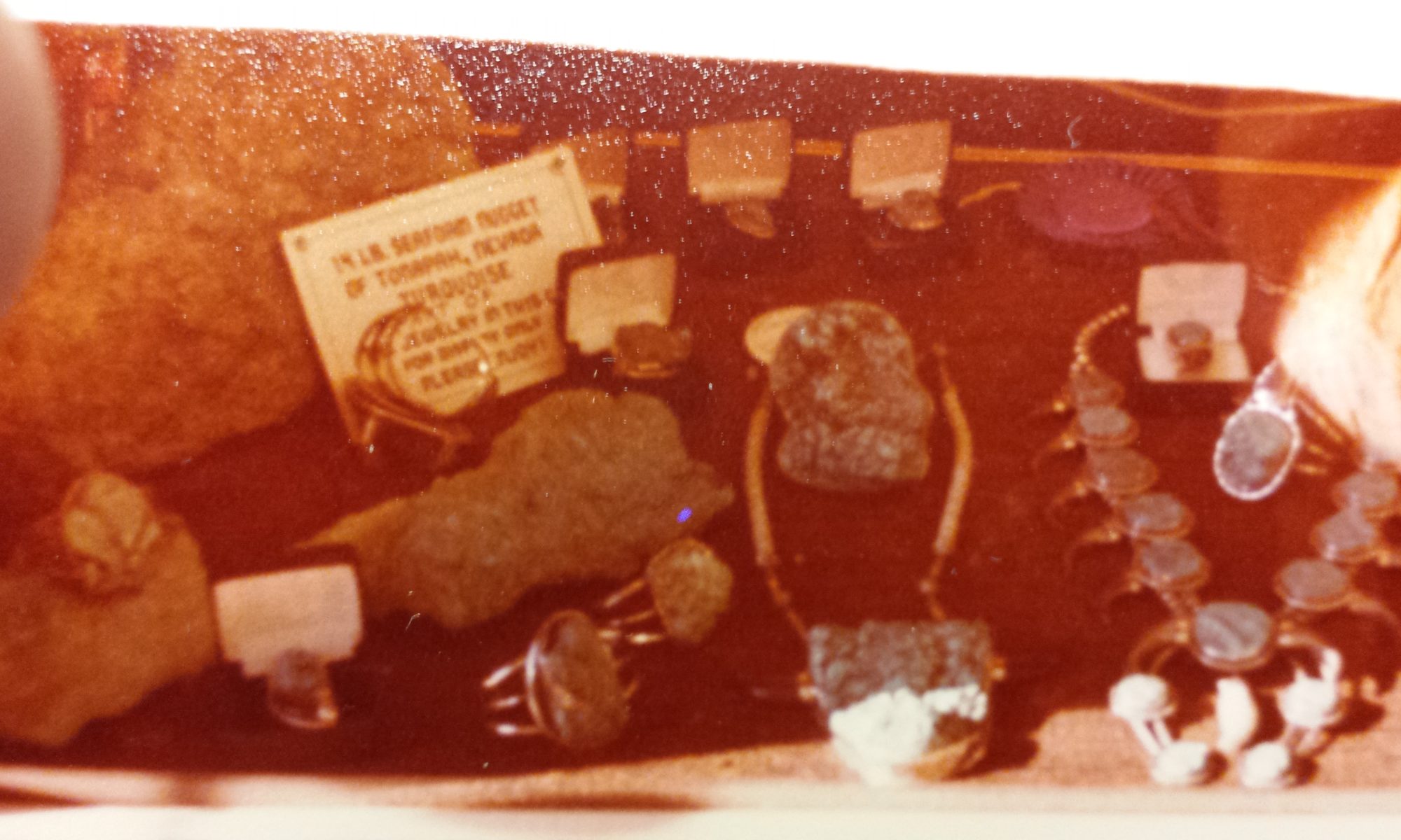 14 lb. Seaform Nugget of Tonopah, Nevada inside the Blue Buffalo Trading Post in Tonopah c. 1970