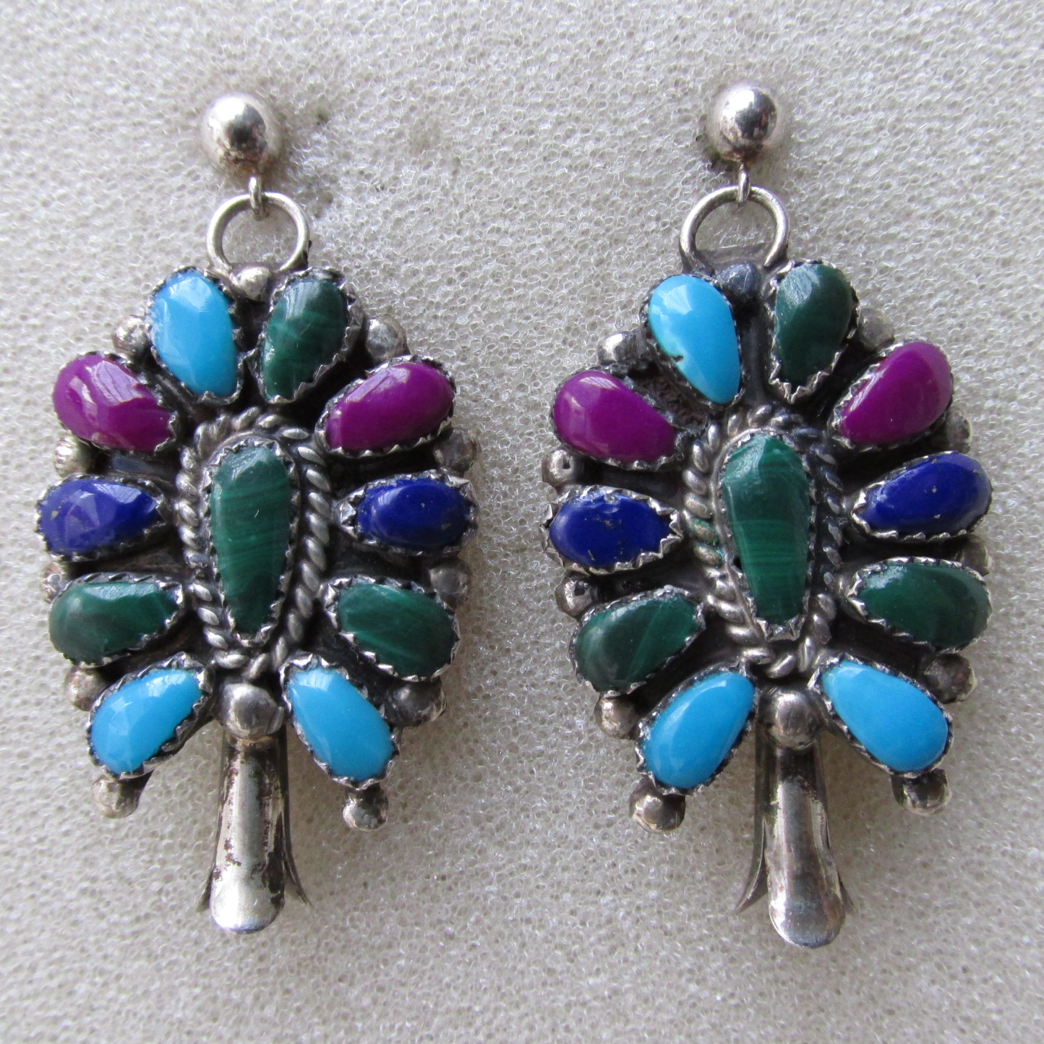 Zuni Petit Point Multi Stone Earrings