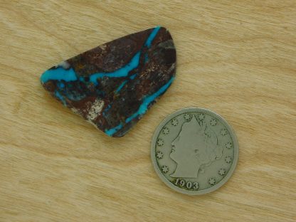 Rear Bisbee Turquoise Slab 21.5 carats