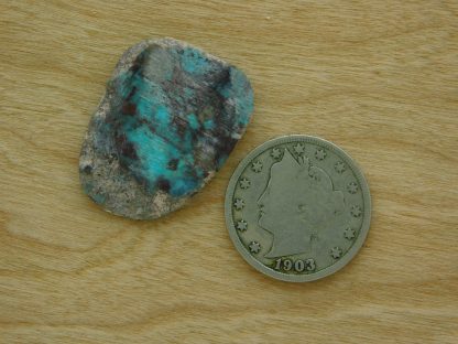 Rear Bisbee Turquoise Slab 21.5 carats