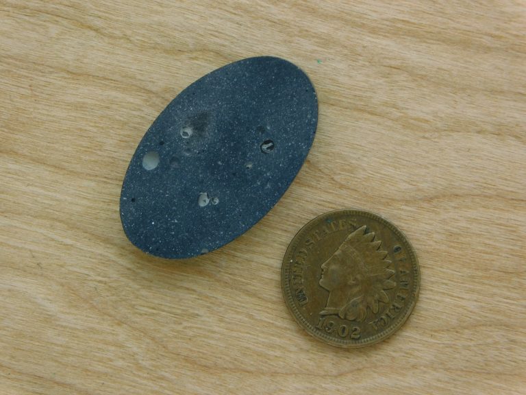 Rear Oval Bisbee Turquoise Cabochon with quartz