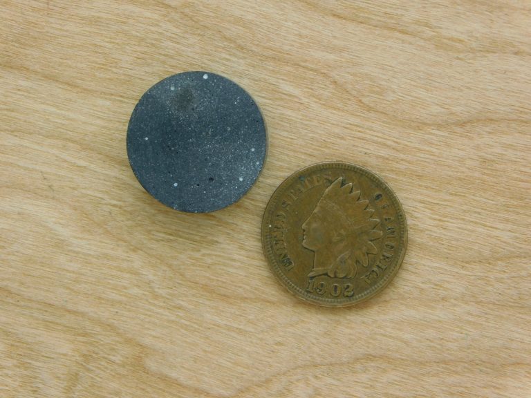 Rear Round Bisbee Turquoise Cabochon