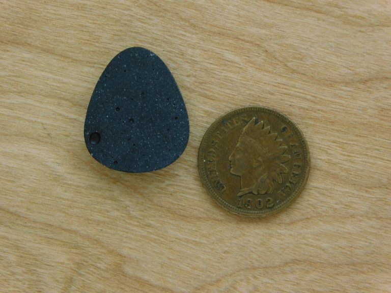 Rear Teardrop Bisbee Turquoise Cabochon with center host band