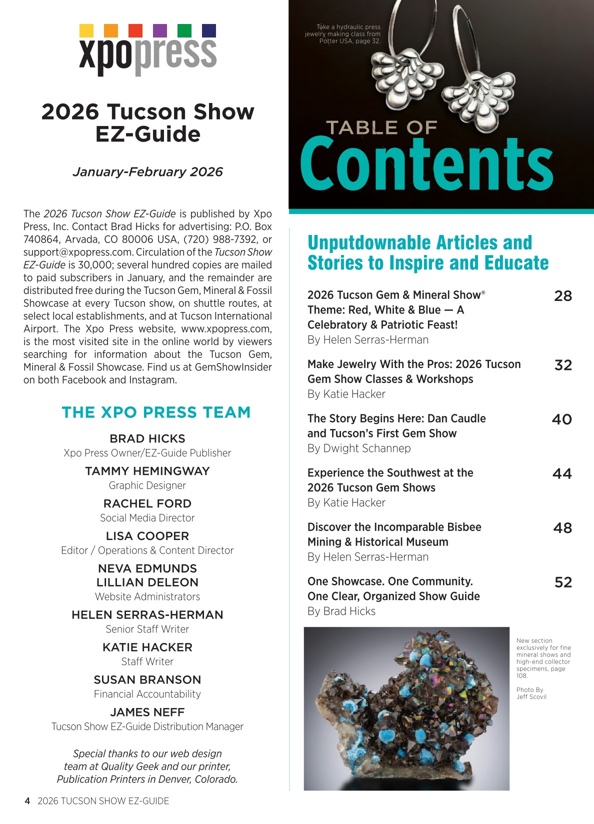 XPO Table of Contents